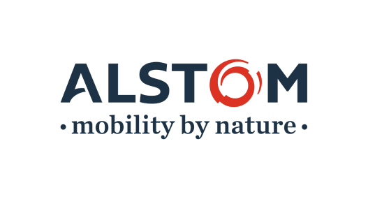 Alstom mobility by nature logo.