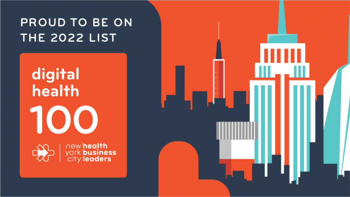 Illustration saying Proud to Be on the 2022 List for New York City Health Business Leaders.