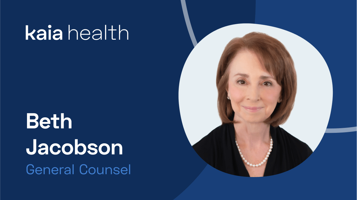 Profile photo of Beth Jacobson, General Counsel of Kaia Health.